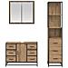 Set di mobili per il bagno con porta 3 pcs Rovere artigianale - Foto miniatura 8