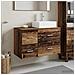 Set di mobili per il bagno 2 pz Legno antico - Foto miniatura 7
