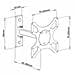 ICA-LCD 2901 Supporto a Parete per TV LED / LCD 19-37'' Portata Max 25Kg Braccio a 2 Snodi - Foto miniatura 3