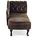 Chaise Longue Vintage Destra In Pelle Sintetica Marrone Nimes - Foto miniatura 21