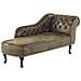 Chaise Longue Vintage Destra In Pelle Sintetica Marrone Nimes - Foto miniatura 24