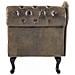 Chaise Longue Vintage Destra In Pelle Sintetica Marrone Nimes - Foto miniatura 25