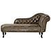 Chaise Longue Vintage Destra In Pelle Sintetica Marrone Nimes - Foto miniatura 26