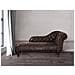 Chaise Longue Vintage Destra In Pelle Sintetica Marrone Nimes - Foto miniatura 2