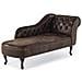 Chaise Longue Vintage Destra In Pelle Sintetica Marrone Nimes - Foto miniatura 22