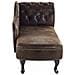 Chaise Longue Vintage Destra In Pelle Sintetica Marrone Nimes - Foto miniatura 19