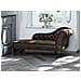 Chaise Longue Vintage Destra In Pelle Sintetica Marrone Nimes - Foto miniatura 20