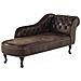 Chaise Longue Vintage Destra In Pelle Sintetica Marrone Nimes - Foto miniatura 9
