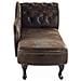Chaise Longue Vintage Destra In Pelle Sintetica Marrone Nimes - Foto miniatura 14
