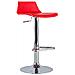 Sgabello Cromo Da Bar Con Seduta Rossa E Alzata A Gas Fred - Foto miniatura 2