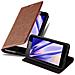 Custodia Compatibile Con Nokia Lumia 540 In Marrone Cappuccino - Coperchio Protettiva Con Chiusura Magnetica, Funzione Stand E Tasca Per Le Carte - Foto miniatura 4