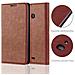 Custodia Compatibile Con Nokia Lumia 540 In Marrone Cappuccino - Coperchio Protettiva Con Chiusura Magnetica, Funzione Stand E Tasca Per Le Carte - Foto miniatura 5