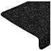 Tappetini per Scale Tessuto Agugliato 15 pz 65x21x4 cm Neri - Foto miniatura 3