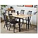 Tavolo Da Pranzo Allungabile In Legno Chiaro E Nero 120/150 X 80 Cm Houston - Foto miniatura 9
