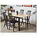 Tavolo Da Pranzo Allungabile In Legno Chiaro E Nero 120/150 X 80 Cm Houston - Foto miniatura 3