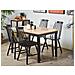 Tavolo Da Pranzo Allungabile In Legno Chiaro E Nero 120/150 X 80 Cm Houston - Foto miniatura 4