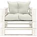 Poltrona da Giardino Pallet con Cuscini Beige in Legno - Foto miniatura 4