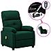 Poltrona Massaggiante Elettrica Verde Scuro in Tessuto - Foto miniatura 1