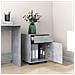 Mobiletto con Ruote Grigio Cemento 45x38x54cm Legno Multistrato - Foto miniatura 3