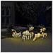 Renne e Slitta Decorazione Natalizia per Esterni 100 LED Oro - Foto miniatura 1