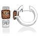 Orecchini A Cerchio Da Donna Con Quarzo (5 Ct) - Argento Sterling 925 - Cod. Mhs021e - Foto miniatura 1