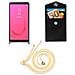 Catena Di Telefoni Cellulari Compatibile Con Samsung Galaxy J8 2018 In Crema Beige - Coperchio Protettivo In Silicone Con Anelli D'argento, Cinturino In Corda E Custodia Staccabile - Foto miniatura 6