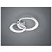 Granada Plafoniera Led Doppio Cerchio Cromo Con Riflettore Bianco Opaco Con Funzione Regolazione Int - Foto miniatura 1