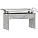 Tavolino Grigio Cemento 102x50,5x52,5 Cm In Legno Multistrato - Foto miniatura 5