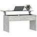 Tavolino Grigio Cemento 102x50,5x52,5 Cm In Legno Multistrato - Foto miniatura 6