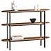 Tavolo Consolle Da Ingresso Tavolino Stretto Tavolo Decorativo Marrone 110x25x86cm Fsb67-ws - Foto miniatura 1