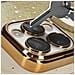 Cover Per Iphone 13 Pro Max Glitter Amovibile Silicone Gel Protecam Spark Oro - Foto miniatura 3
