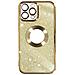 Cover Per Iphone 13 Pro Max Glitter Amovibile Silicone Gel Protecam Spark Oro - Foto miniatura 1