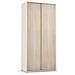 Guardaroba Dalia, Armadio A 2 Ante Scorrevoli E 4 Ripiani, Mobile Moderno Multiuso Per Camera Da Letto, 100% Made In Italy, 90x45h195 Cm, Rovere E Bianco - Foto miniatura 2