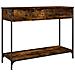 Tavolino Consolle Rovere Fumo 100x34,5x75cm Legno Multistrato - Foto miniatura 2