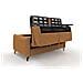 Scarlet Divano Letto Lineare Impermeabile T19 Arancio - Foto miniatura 5