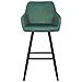 Set Di 2 Sedie Alte Casmalia Velluto Verde Scuro - Foto miniatura 8