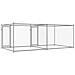 Gabbia per Cani con Porte Grigia 4x2x1,5 m in Acciaio Zincato - Foto miniatura 5