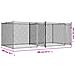 Gabbia per Cani con Porte Grigia 4x2x1,5 m in Acciaio Zincato - Foto miniatura 8