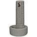 Fontana A Colonna H75 Cm In Granulato Di Pietra Con Vasca Decogarden Aurelia - Foto miniatura 1