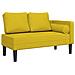 Chaise Longue con Cuscini Giallo in Velluto - Foto miniatura 2
