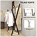Appendiabiti Da Terra In Legno Con 2 Barre E Ripiano Inferiore Design Moderno, 61x45x152cm - Foto miniatura 4