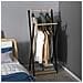Appendiabiti Da Terra In Legno Con 2 Barre E Ripiano Inferiore Design Moderno, 61x45x152cm - Foto miniatura 6