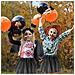 Costume Da Pipistrello Per Bambina - Set Completo Per Halloween - Nero 4 Pezzi - Foto miniatura 2
