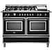Heritage Cucina da accosto HER126G2ENET 6 fuochi a gas + forno elettrico Capacita 69 L Potenza 6000 W Colore Nero - Foto miniatura 1