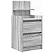 Comodini con 2 Cassetti 2 pz Grigio Sonoma 38x34x80 cm - Foto miniatura 2