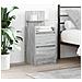 Comodini con 2 Cassetti 2 pz Grigio Sonoma 38x34x80 cm - Foto miniatura 1