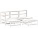 Set Salotto Da Giardino 5 Pz Bianco In Legno Massello Di Pino - Foto miniatura 2