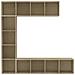 Lusso Casadino -  Set Mobili Libreria/porta Tv 3 Pz Rovere Sonoma 180x30x180 Cm - Foto miniatura 3