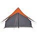 Tenda da Campeggio a Forma di A per 5 Persone Impermeabile Grigia e Arancione - Foto miniatura 6
