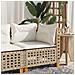 Divano Angolare da Giardino con Cuscini Beige in Polyrattan - Foto miniatura 2
